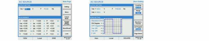 Graphical User Interface AC Programmable Power Supply