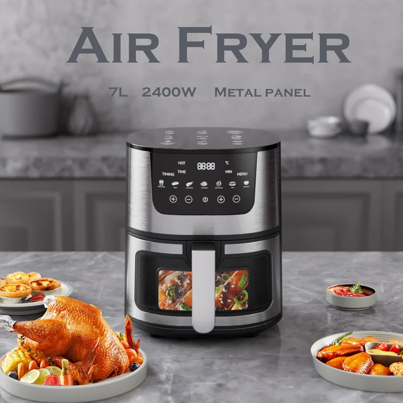Friteuse à Air Silver Crest 7 litres | 2100 W | Cuisine Saine et Croustillante