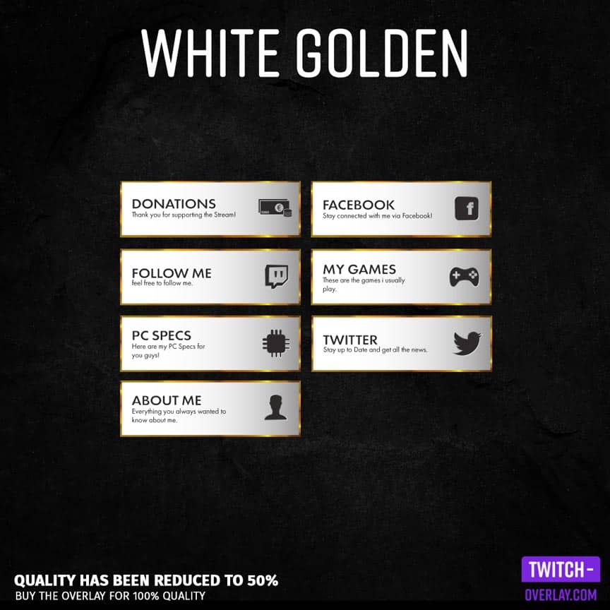 preview image for the white golden stream panels