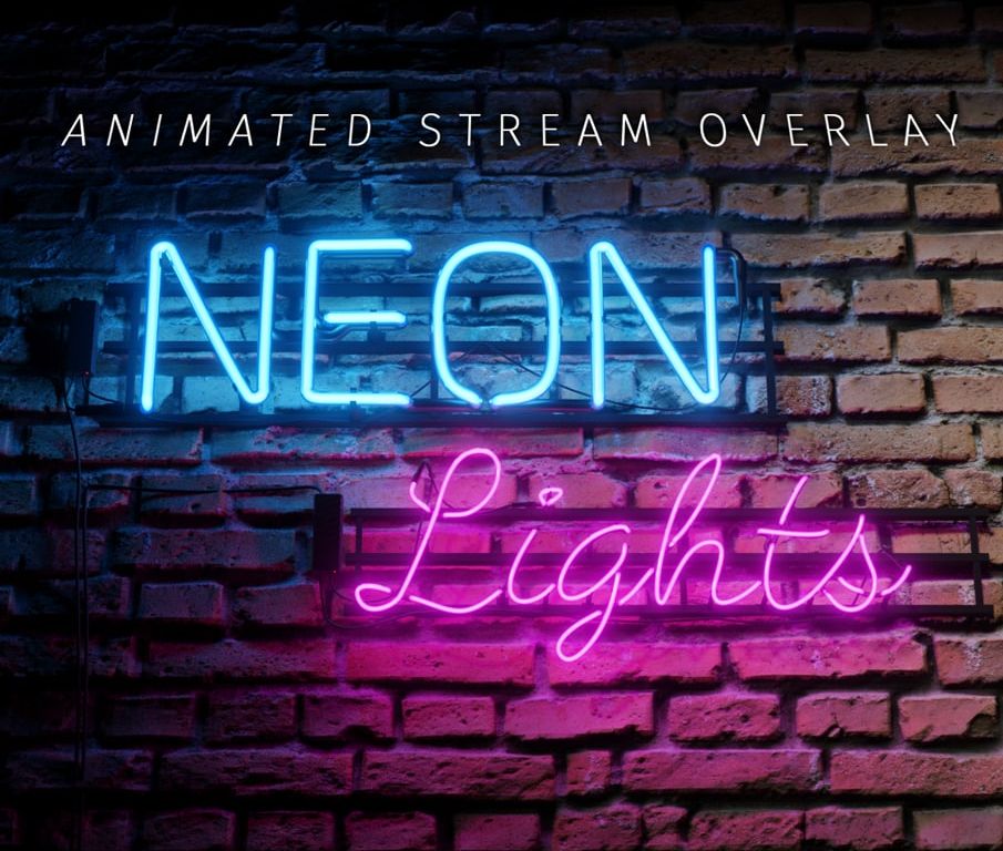 Neon Twitch Overlay Bundle