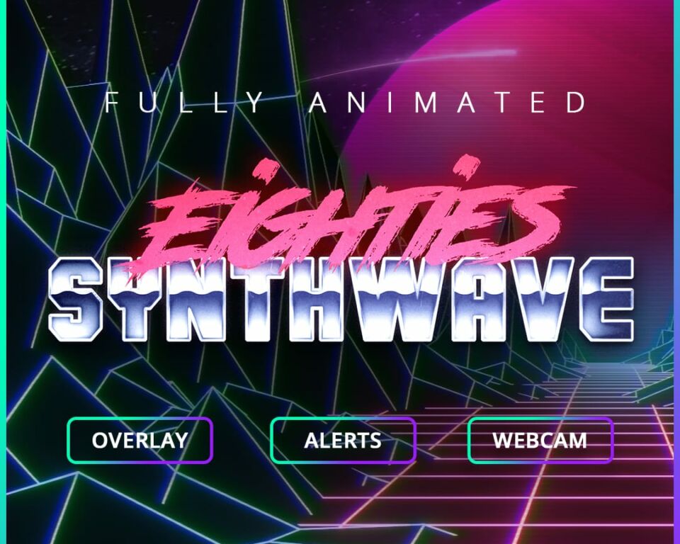 Animiertes 80er Synthwave Stream Bundle